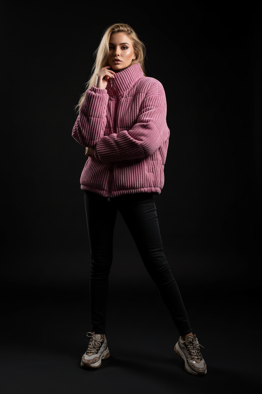 Loose corduroy padded jacket